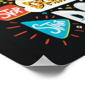 Hör auf zu träumen, mach dich schwarz poster (Ecke)