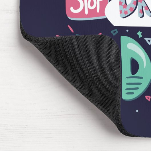 Hör auf zu träumen, mach Dunkelblau. Mousepad (Ecke)