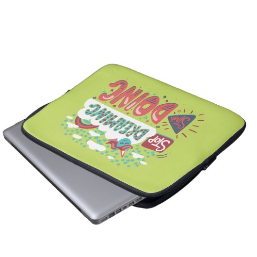 Hör auf zu träumen, mach langsam Limon Laptopschutzhülle (Vorne Knopf)