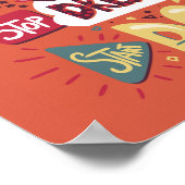 Hör auf zu träumen, mach Orange Red. Poster (Ecke)