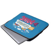 Hör auf zu träumen, mach Stahl blau! Laptopschutzhülle (Vorne Knopf)