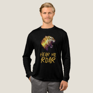 Hör mich Brüllen, Tigerkopf-Grafik Tri-Blend Shirt