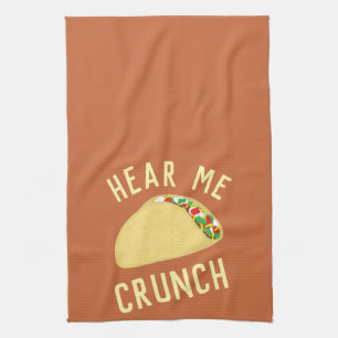 Hör mich Crunch Taco Geschirrtuch