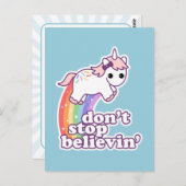 Hör nicht auf, an Unikorne zu glauben Postkarte (Vorne/Hinten)