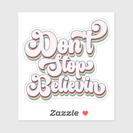 Hör nicht auf, Christlichen Glauben an Vinyl zu gl Aufkleber (Blatt)