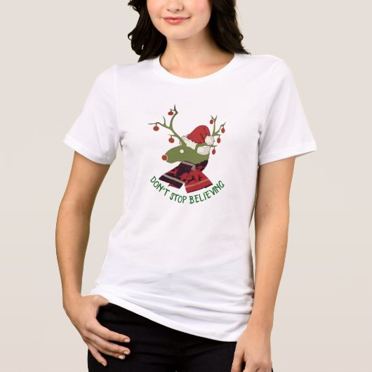 Hör nicht auf, dem Weihnachtsfest des Glaubens zu Tri-Blend Shirt (Vorderseite)