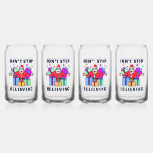 Hör nicht auf, dem Weihnachtsmann mit Geschenken z Dosenglas (Vorderseite)