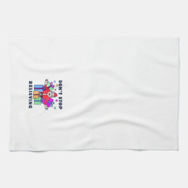 Hör nicht auf, dem Weihnachtsmann mit Geschenken z Geschirrtuch