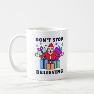 Hör nicht auf, dem Weihnachtsmann mit Geschenken z Kaffeetasse