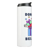 Hör nicht auf, dem Weihnachtsmann mit Geschenken z Thermosbecher (Nach links gedreht)