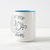 Hör nicht auf, die Meerjungfrau-Tasse zu glauben Zweifarbige Tasse (Vorderseite Links)