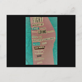 Hör nicht auf, die Welt zu lieben Postkarte