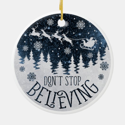 Hör nicht auf, dir die Doppelseite zu glauben Keramik Ornament (Hinten)