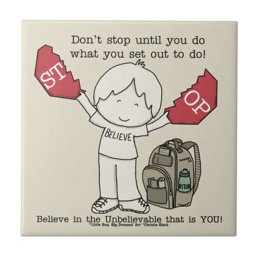 Hör nicht auf fliese (Vorderseite)