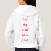 Hör nicht auf hoodie (Rückseite)