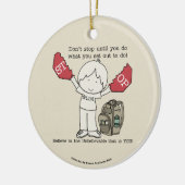 Hör nicht auf keramik ornament (Links)