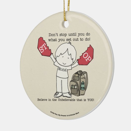 Hör nicht auf keramik ornament (Links)