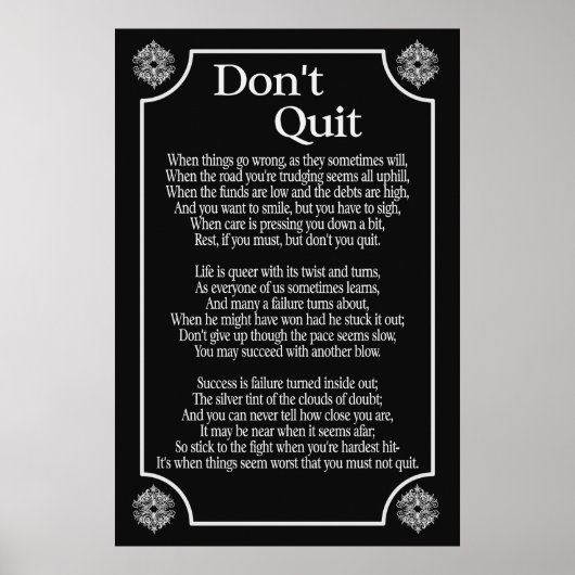 Hör nicht auf - Kunstposter Poster (Vorne)