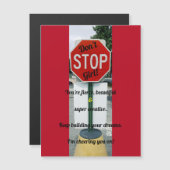 Hör nicht auf Mädchen! Förderung der Magnetkarte (Vorne/Hinten)