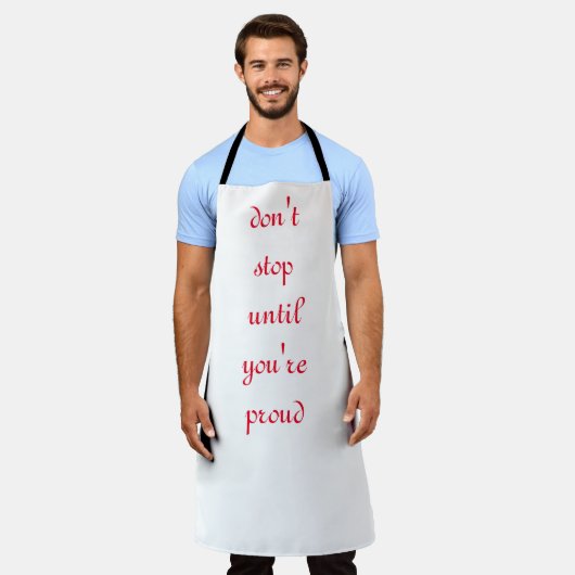 Hör nicht auf schürze (Getragen)