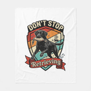 Hör nicht auf, schwarzen Labradorhund Ente Retro z Fleecedecke