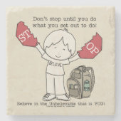 Hör nicht auf steinuntersetzer (Vorderseite)