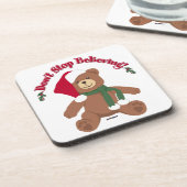 Hör nicht auf zu glauben! Weihnachtsbär Untersetzer (Linke Seite)