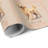 Hör nicht auf zu reiten - Hundeliebhaber - Goldene Geschenkpapier (Rolleneckpunkt)