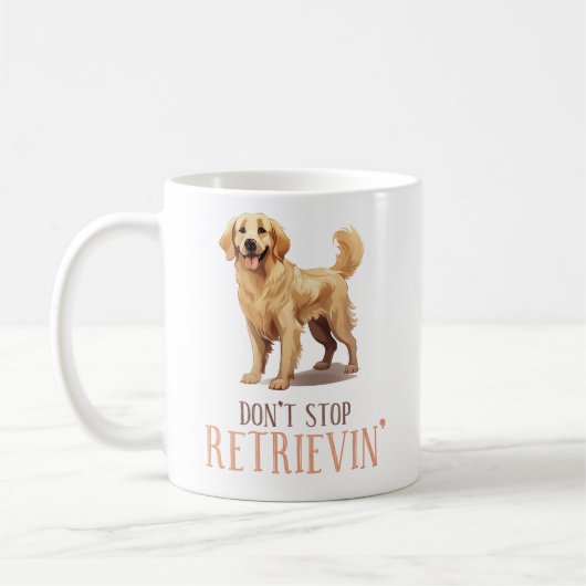 Hör nicht auf zu reiten - Hundeliebhaber - Goldene Kaffeetasse (Links)