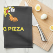Hör nie auf, Pizza zu essen Geschirrtuch (Viertel Falte)