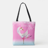 Hör niemals auf, Ballett-Schwänze mit rosa Kunstta Tasche (Rückseite)