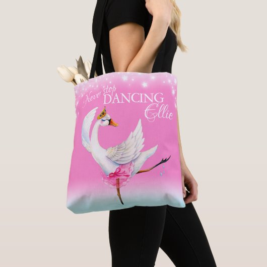 Hör niemals auf, Ballett-Schwänze mit rosa Kunstta Tasche (Von Nahem)