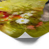 Hör niemals auf, dem deutschen Schäferpuppy zu gla Poster (Ecke)