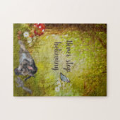 Hör niemals auf, dem deutschen Schäferpuppy zu gla Puzzle (Horizontal)