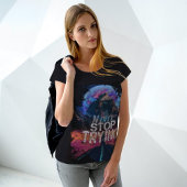 Hör niemals auf, den modernen schwarzen T - Shirt 