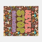 Hör niemals auf, Mushroom zu wachsen Fleecedecke (Vorderseite (Horizontal))