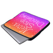 Hör niemals auf, Regenbogenstars zu träumen Laptopschutzhülle (Vorne Knopf)