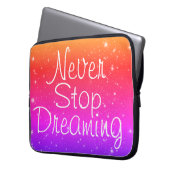 Hör niemals auf, Regenbogenstars zu träumen Laptopschutzhülle (Vorderseite Links)