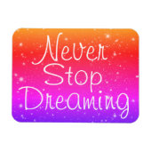 Hör niemals auf, Regenbogenstars zu träumen Magnet (Horizontal)