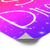 Hör niemals auf, Regenbogenstars zu träumen Poster (Ecke)