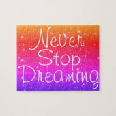 Hör niemals auf, Regenbogenstars zu träumen Puzzle (Horizontal)