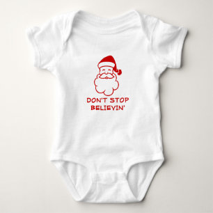 Hör' niemals auf zu glauben Lustiger Weihnachtsm Baby Strampler