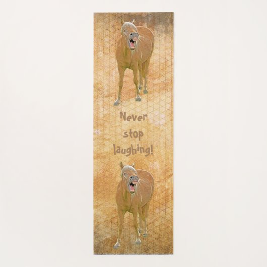 Hör niemals auf zu lachen! Sonnenpferd Yogamatte (Rückseite)