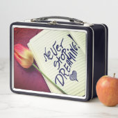 Hör niemals auf zu träumen metall brotdose (Beispiel)