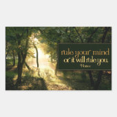 Horace Inspiration Zitat "Regieren Sie Ihren Geist Rechteckiger Aufkleber (Vorderseite)