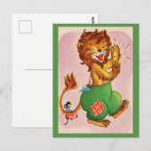 Horace the Lion und Freund Postkarte (Vorne/Hinten)