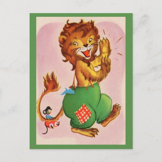 Horace the Lion und Freund Postkarte (Vorderseite)