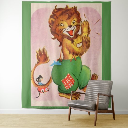 Horace the Lion und Freund Wandteppich (Beispiel)