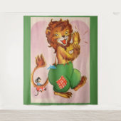 Horace the Lion und Freund Wandteppich (Vorderseite)