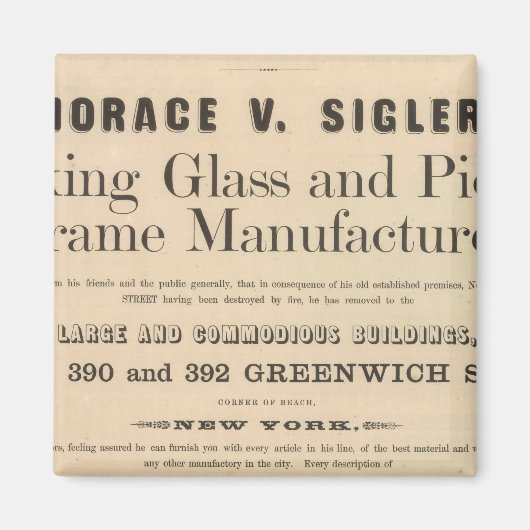 Horace V Sigler Magnet (Vorne)
